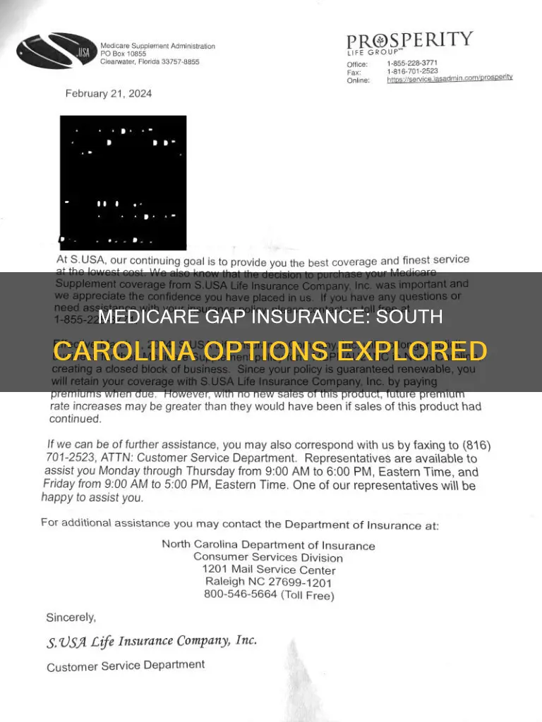 what medicare gap insurance is available in South Carolina