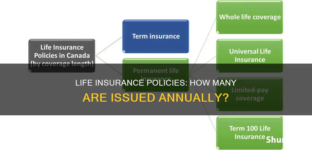 what of life insurance polices are issued each year