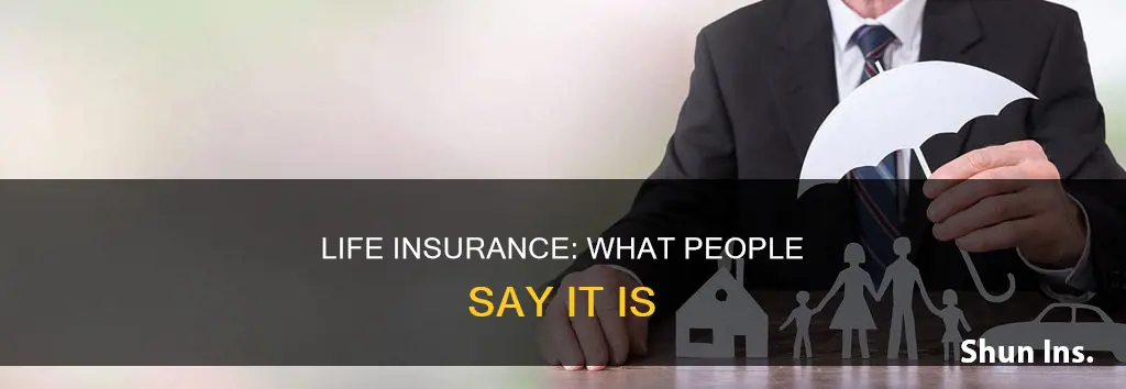 what people say life insurance is