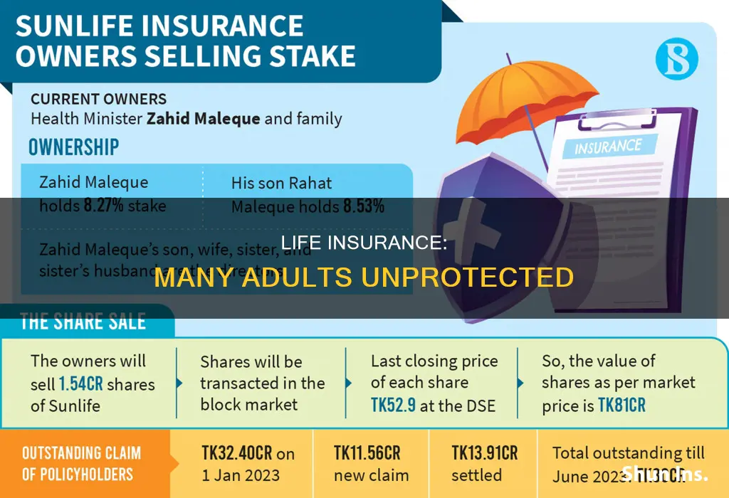 what percent of adults do not have life insurance