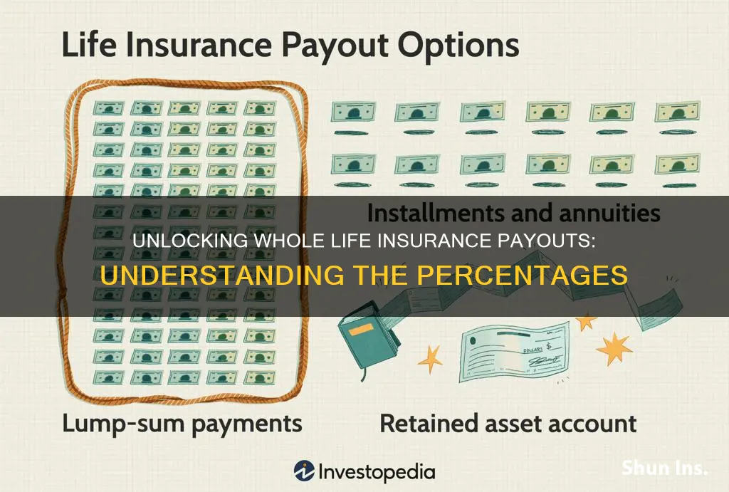 what percent whole life insurance payout