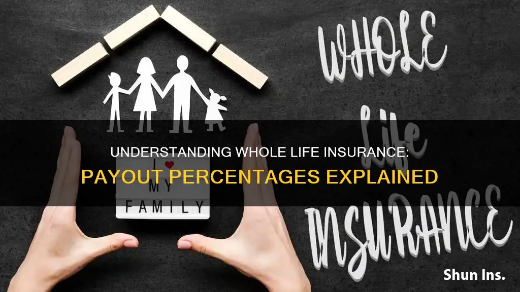 what percent whole life insurance payout