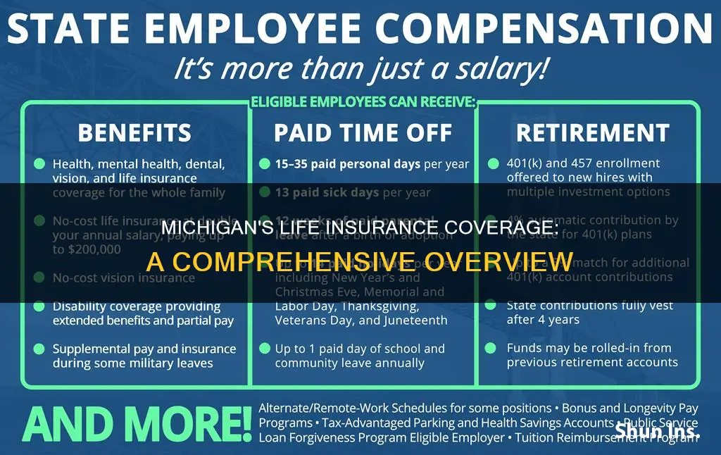 what percentage of michigan has life insurance