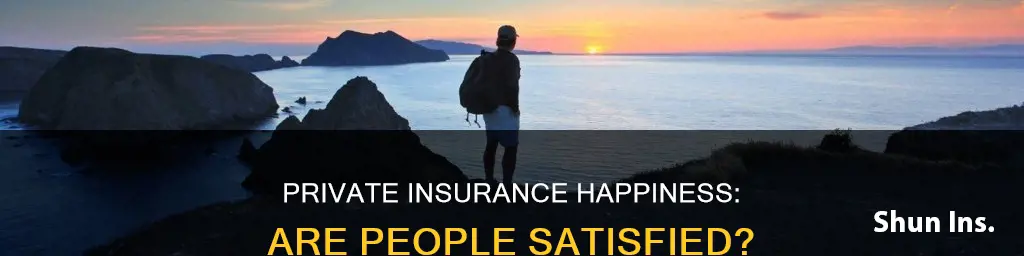 what percentage of people report being happy with private insurance