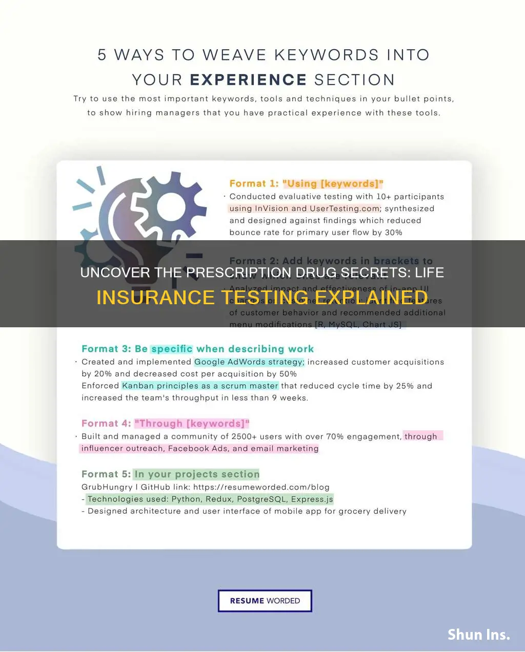 what prescription drugs do life insurance test for