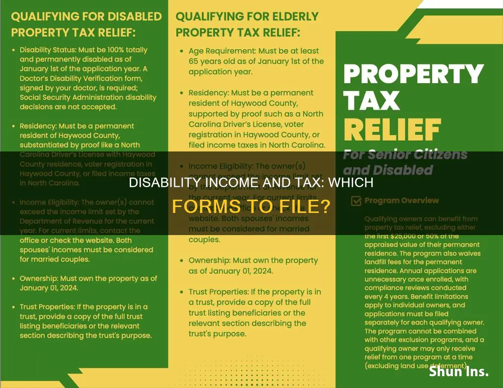 what tax form does insurance disability income go
