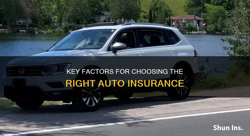 what to consider when choosing auto insurance