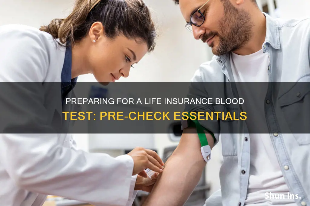 what to do before a blood test for life insurance