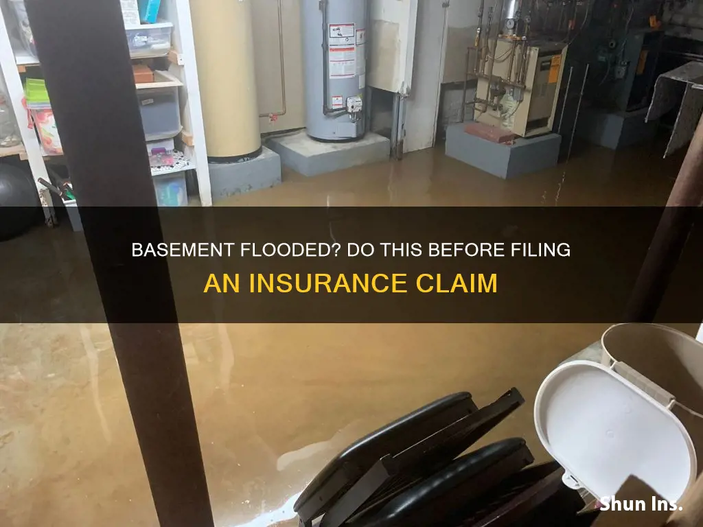 what to do before insurance checks flooded basement