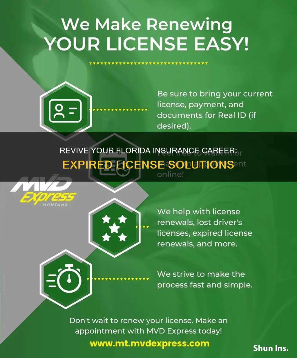 what to do if florida life insurance license expired