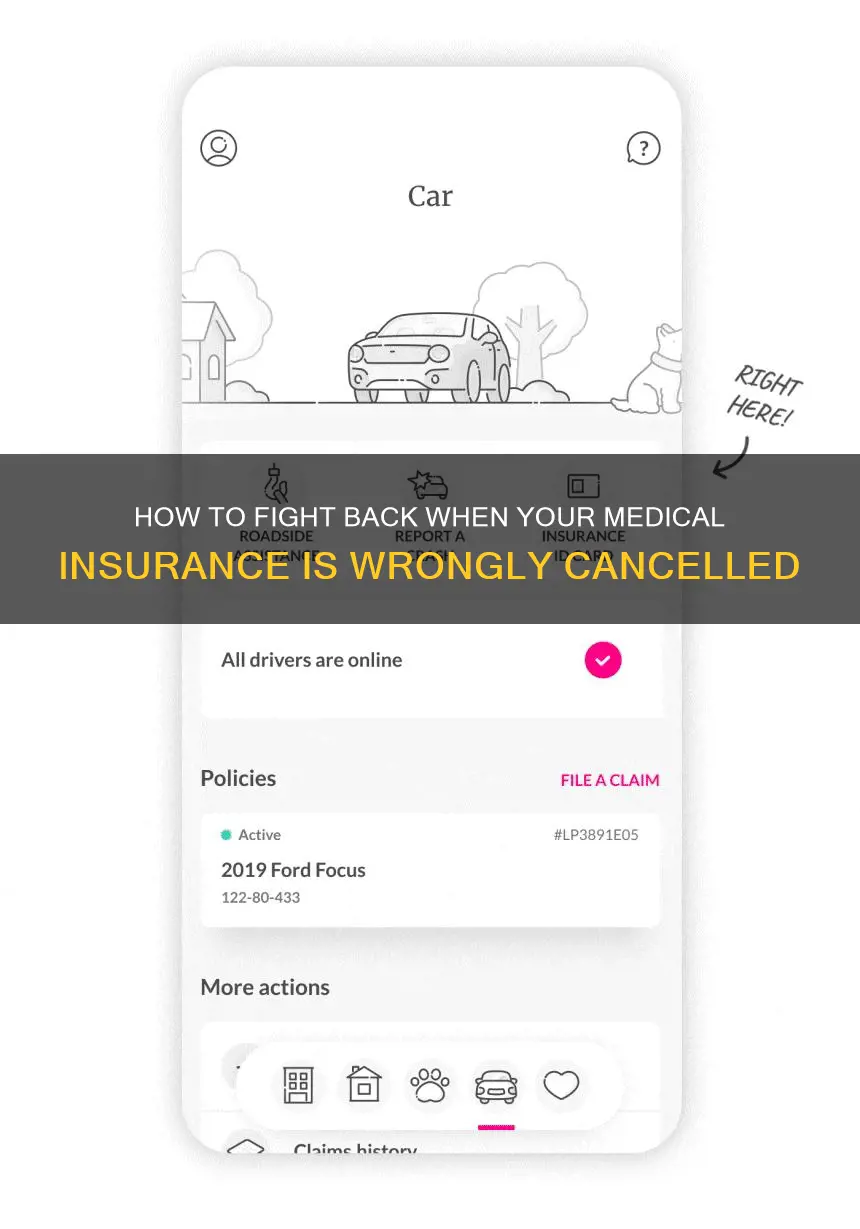 what to do if medical insurance is cancelled wrongly
