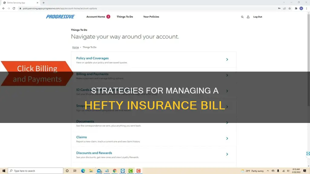 what to do if you have a huge insurance bill