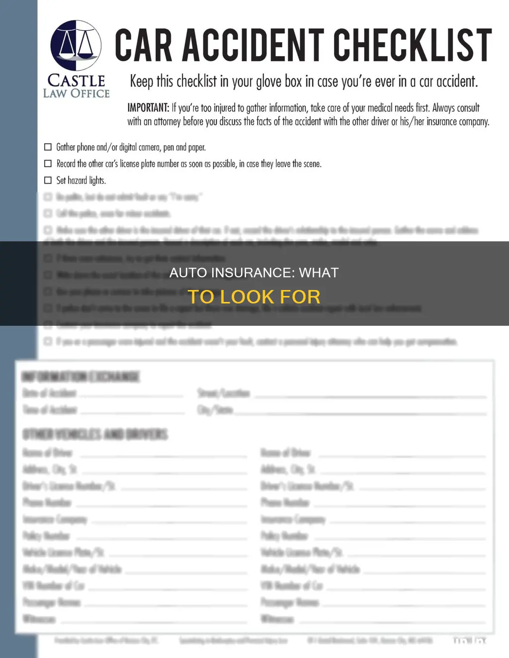 what to look for in auto insurance