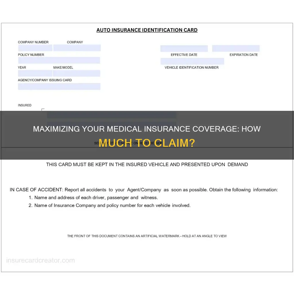 what to put for medical insurance amount