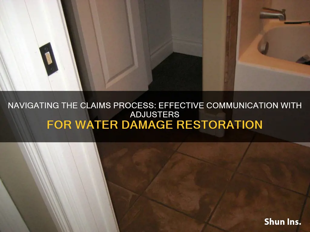 what to say to insurance adjuster water damage bathroom