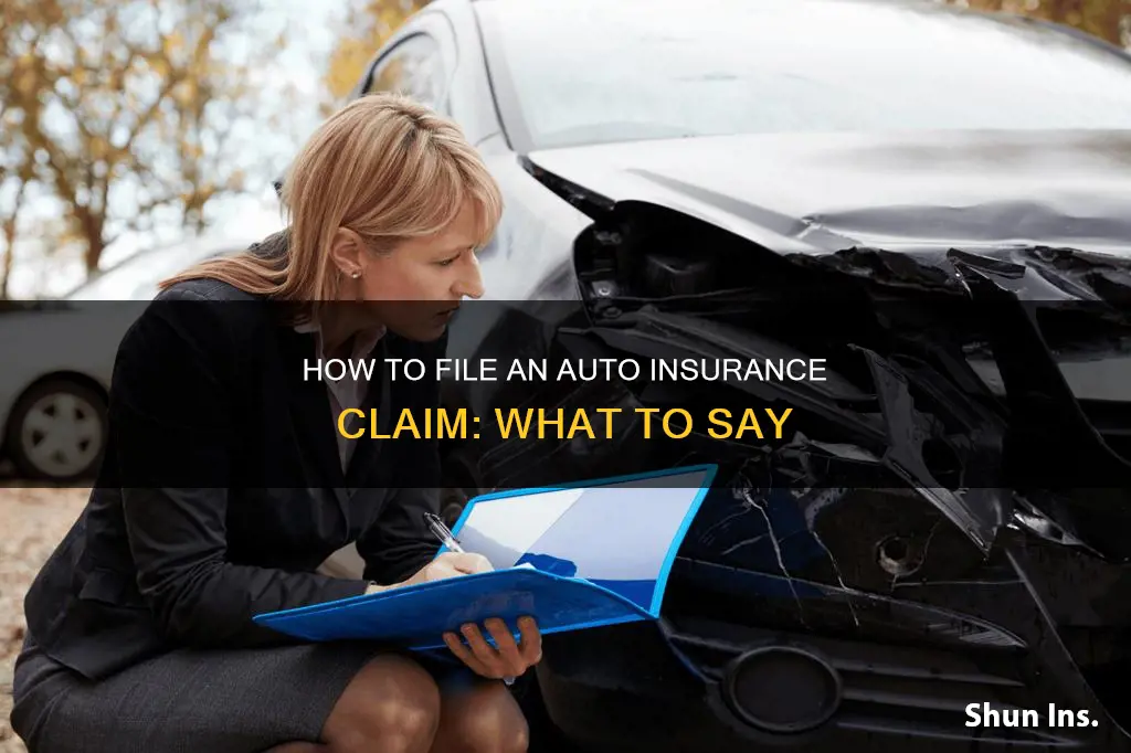 what to say when filing insurance auto clai