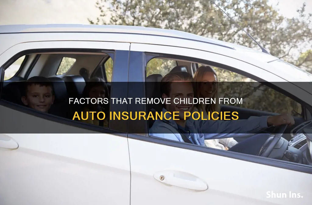 what triggers taking child off auto insurance