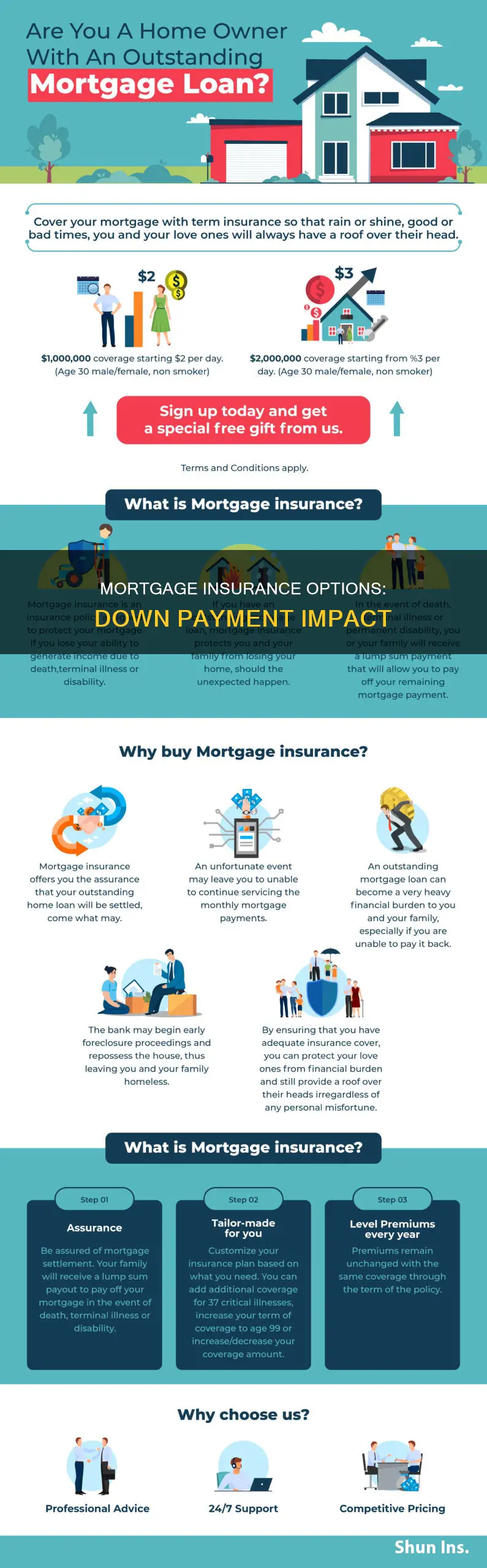 what type of mortgage insurance vary by down payment