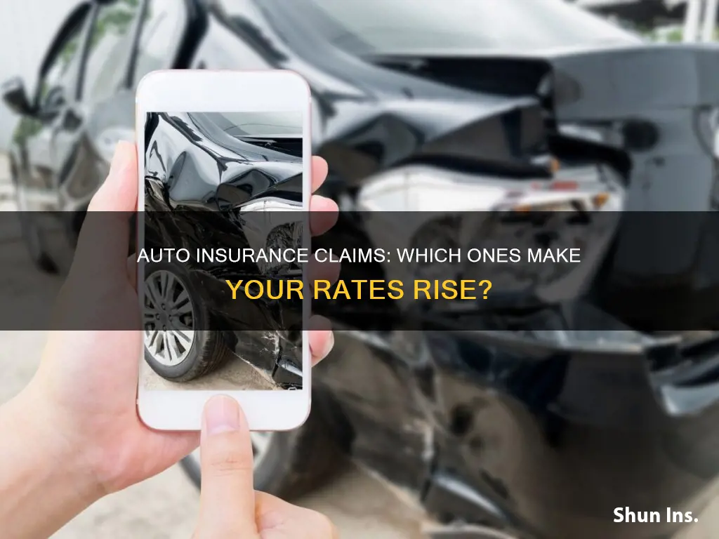 what types of auto insurance claims raise your rates