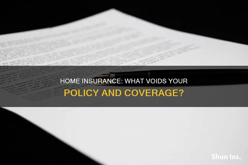 what voids homeowners insurance