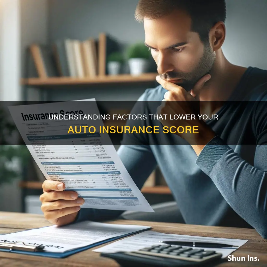 what would make my auto insurance score drop