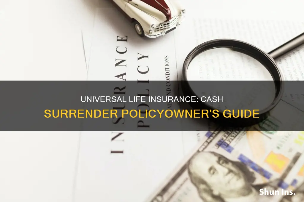 when a policyowner cash surrenders a universal life insurance