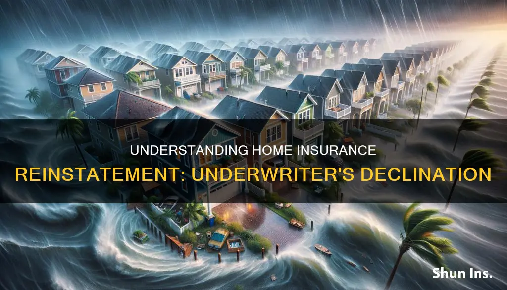 when an underwriter declines your reinstatement for homeowners insurance