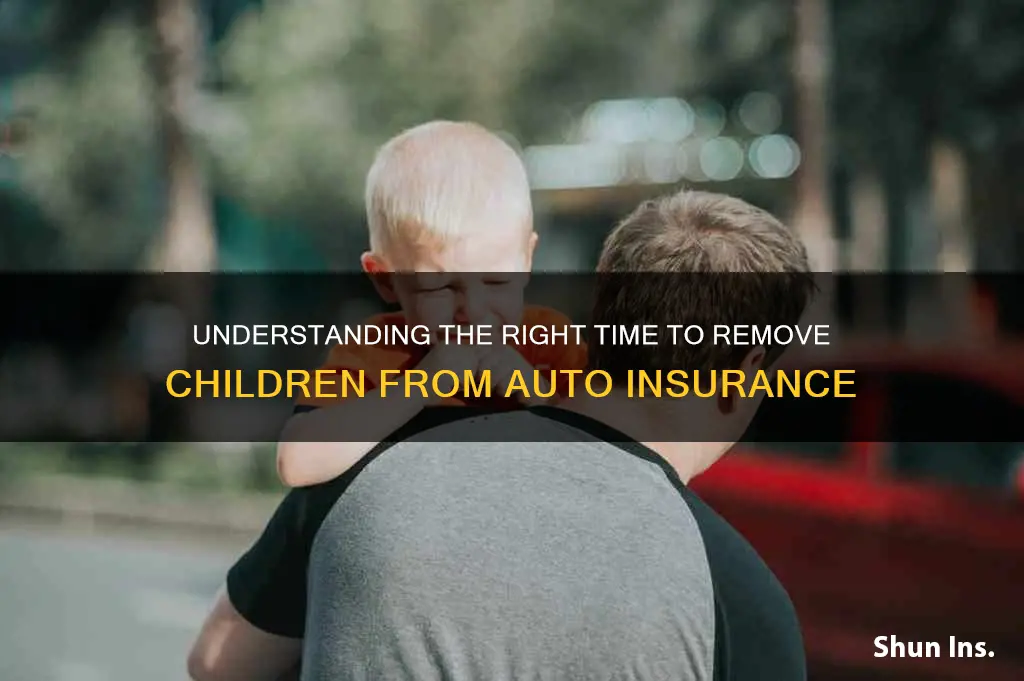 when do I drop child from auto insurance