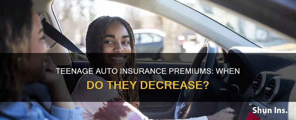 when do premiums for auto insurance go down for teenagers