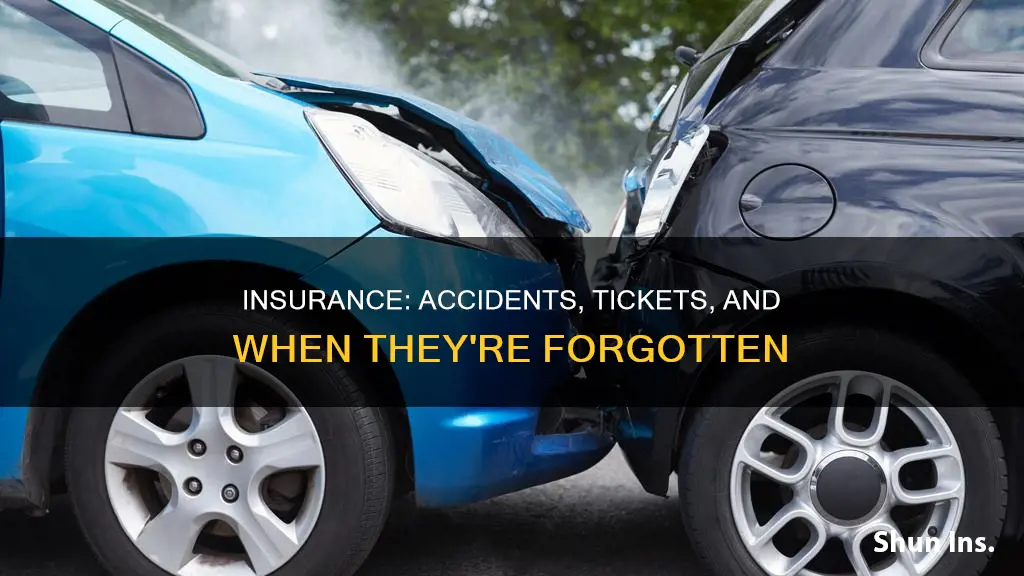 when do tickets & accidents come of insurance