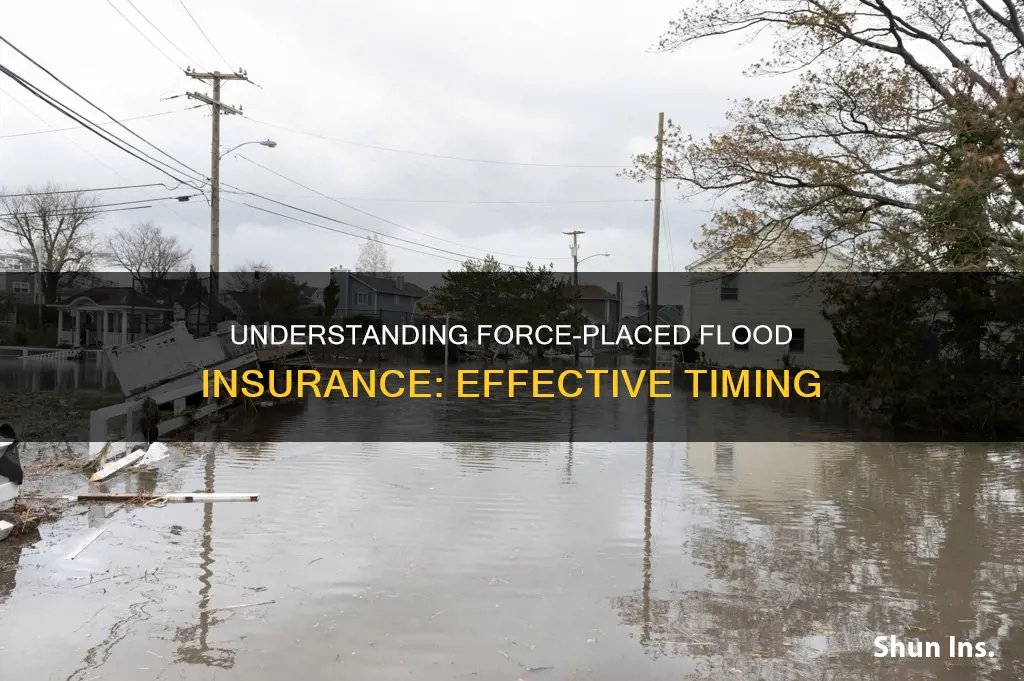 when does force placed flood insurance go into effect
