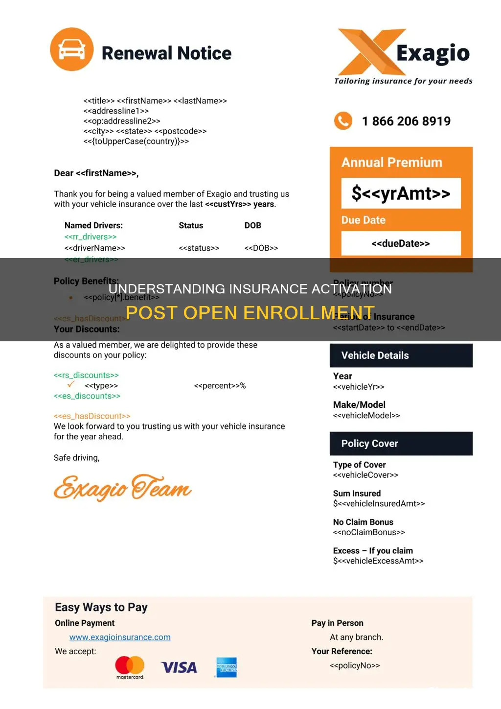 when does insurance start after open enrollment