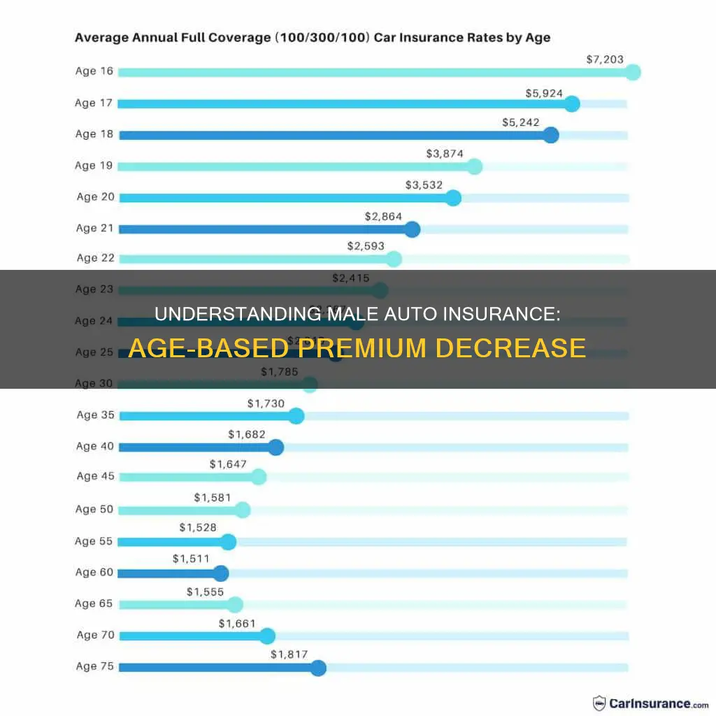 when does mens auto insurance decrease