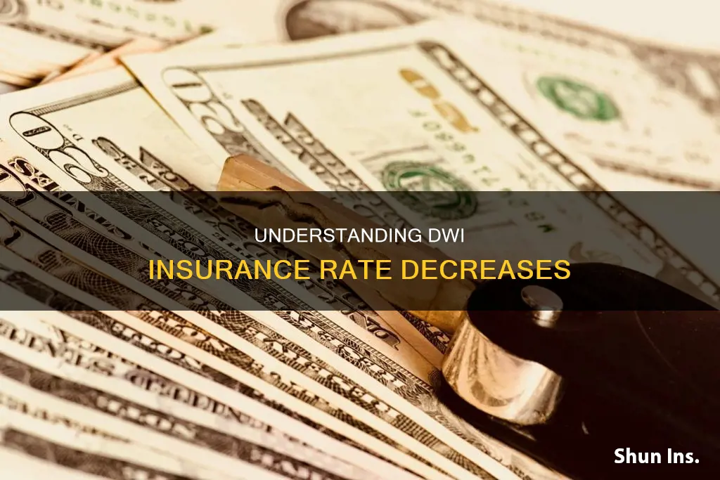 when does my insurance rate decrease after dwi