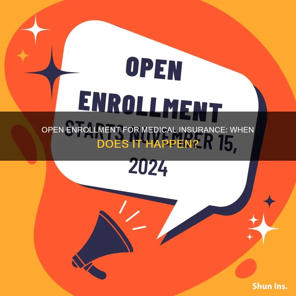 when does open enrollment occur medical insurance