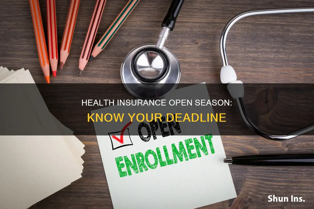 when does open season for helath insurance end