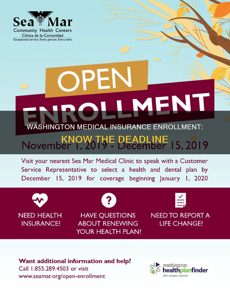 when does washington state medical insurance enrollment end