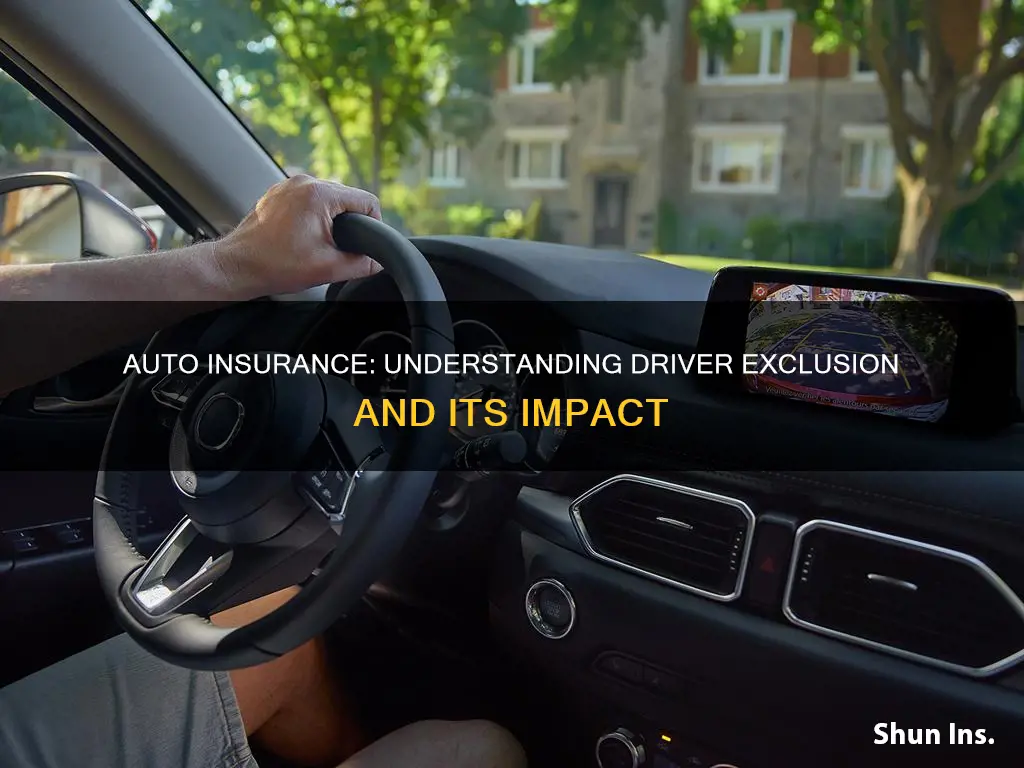 when driver exclusion from auto insurance