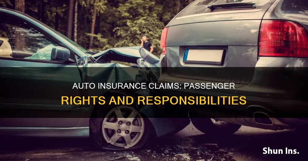 when filing auto insurance claim passenger