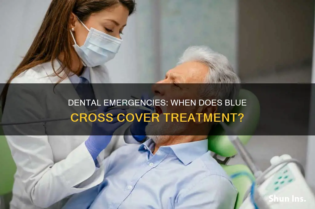 when is a dental problem considered medical blue cross insurance