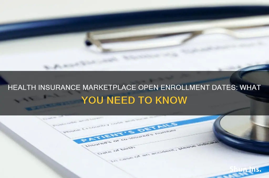 when is health insurance marketplace open enrollment