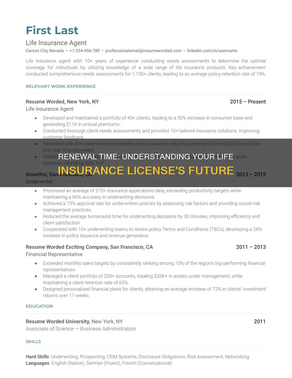 when is my life insurance license up for renewal