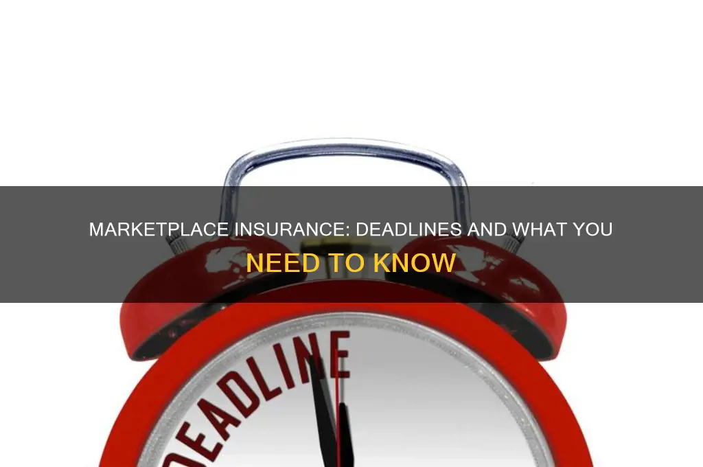when is the deadline for marketplace insurance