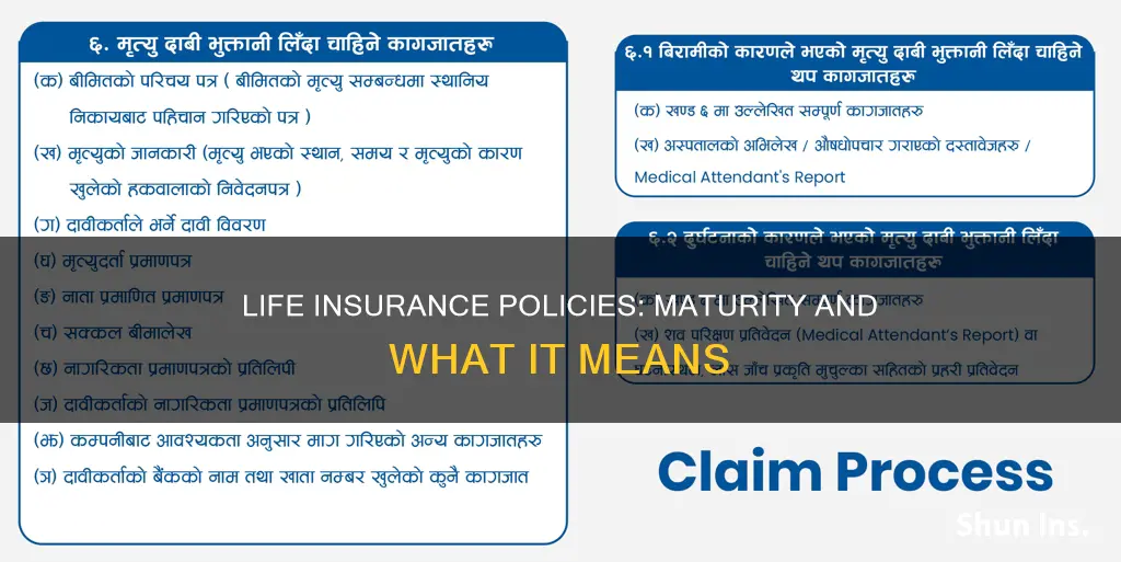 when life insurance matures