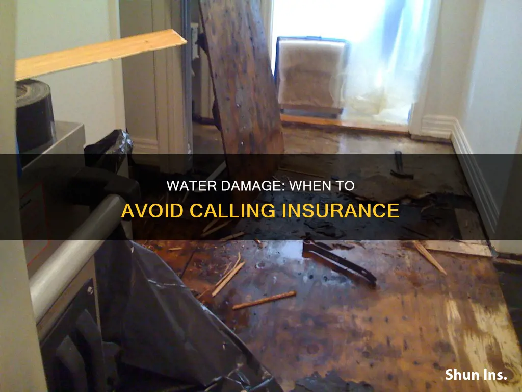 when not to call insurance for water damage