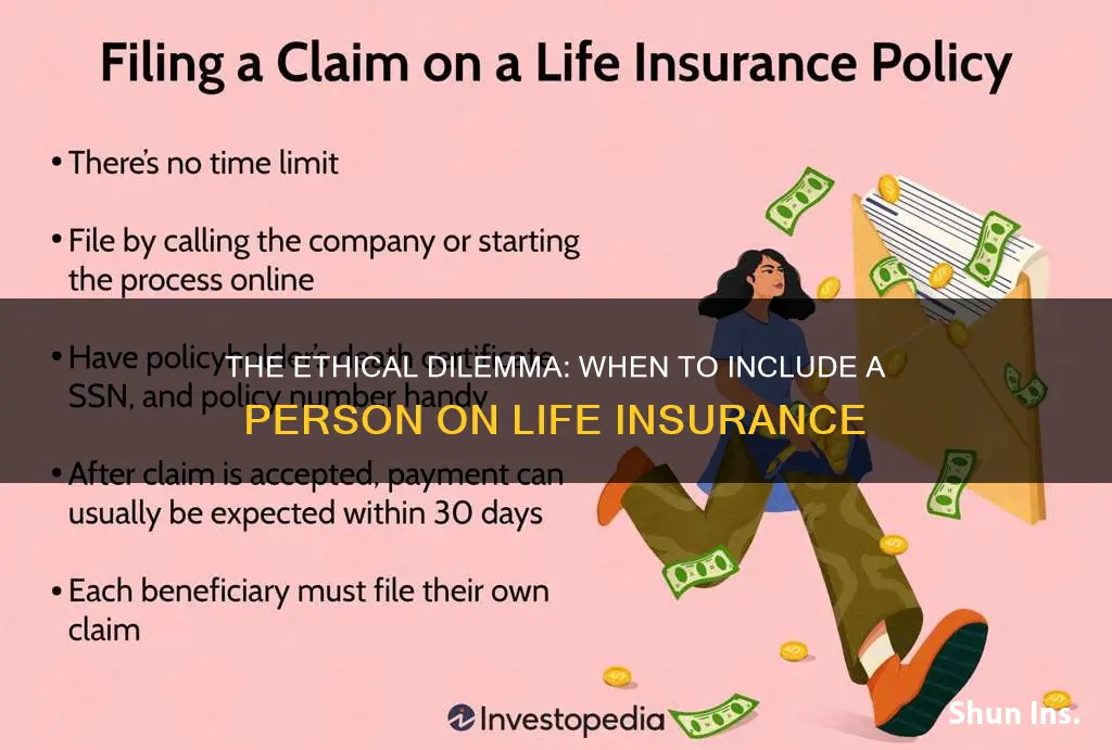 when put person on life insurance