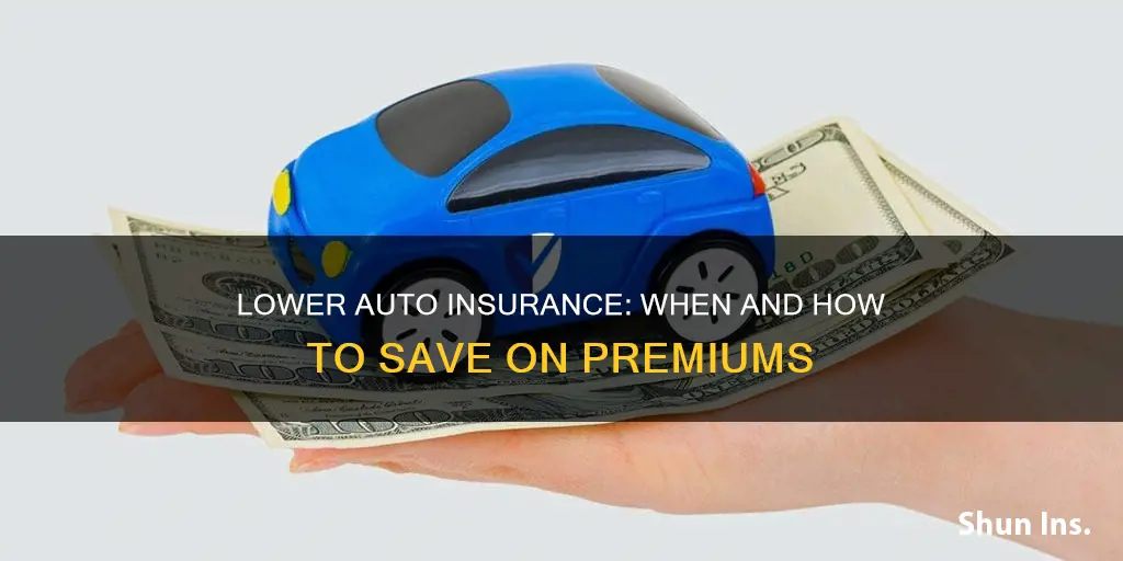 when should I lower my auto insurance