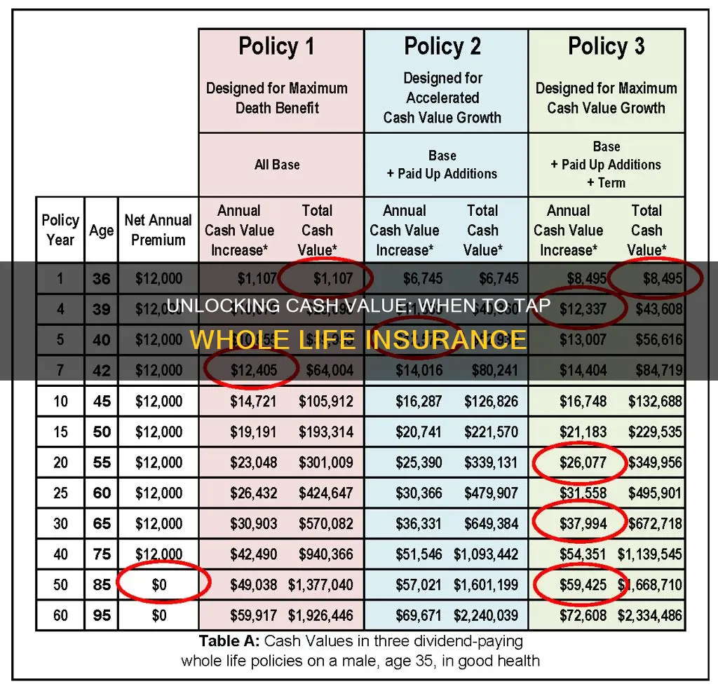 when should one use cash value of whole life insurance