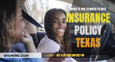 Auto Insurance Policy for Teenagers in Texas: When to Add