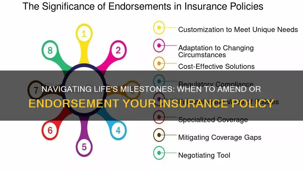 when to amend when to endorse life insurance